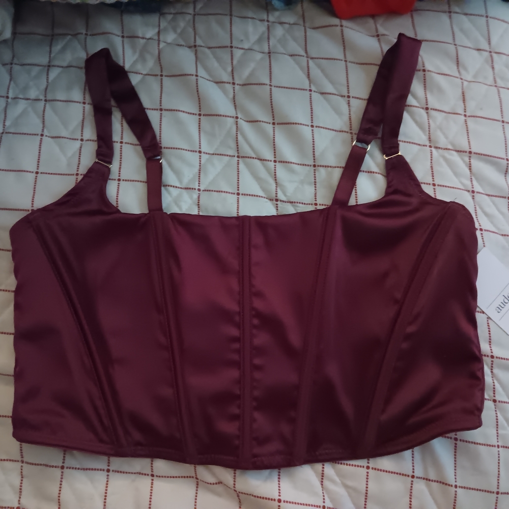 Target Burgundy Satin Bra